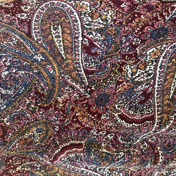 Burgundy Paisley Spaghetti Strap Dress - Picture 4 of 4